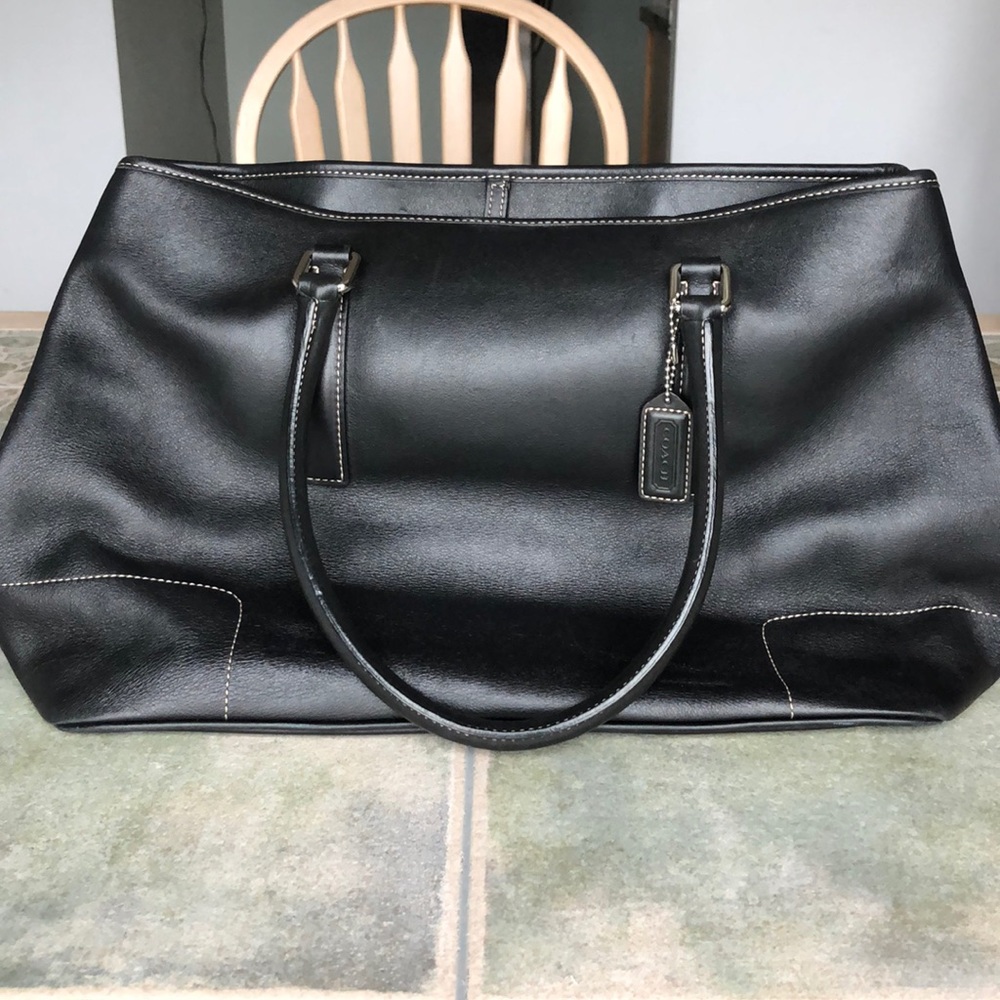 Coach Black Leather Hand Bag